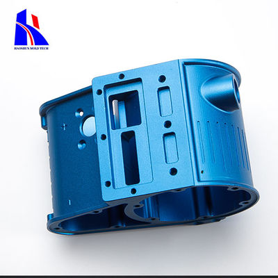 Blue Drilling CNC Machining Parts Plating Surface Treatment ISO9001